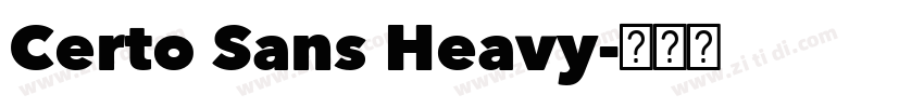 Certo Sans Heavy字体转换